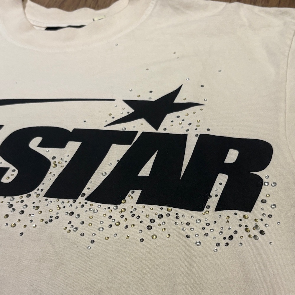 Hellstar Cream Rhinestone tee - Picture 2 of 5